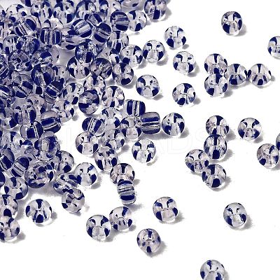Transparent Stripe Glass Seed Beads GLAA-NH0001-06J-1
