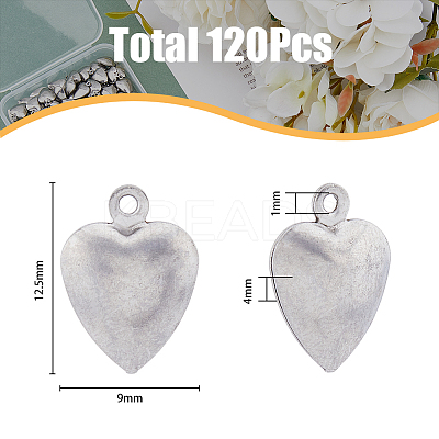 120Pcs 304 Stainless Steel Charms STAS-HY0001-28-1