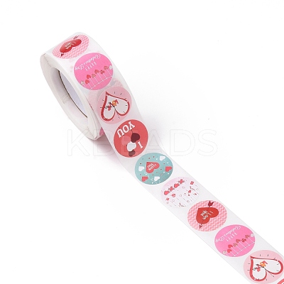 Valentine's Day Round Paper Stickers DIY-I107-03A-1