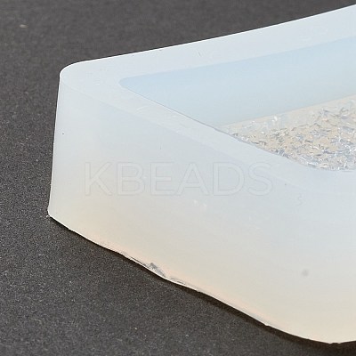 Imitation Embedded Rhinestone Rectangle Pendant Silicone Molds DIY-I090-11-1