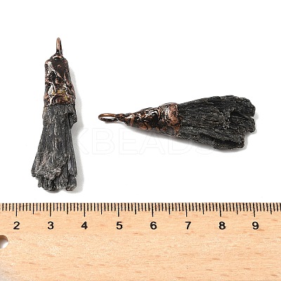 Natural Black Tourmaline Nuggets Big Pendants G-C190-01-1