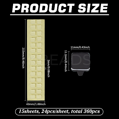 Square Acrylic Duble Sided Stickers DIY-WH0678-62A-1