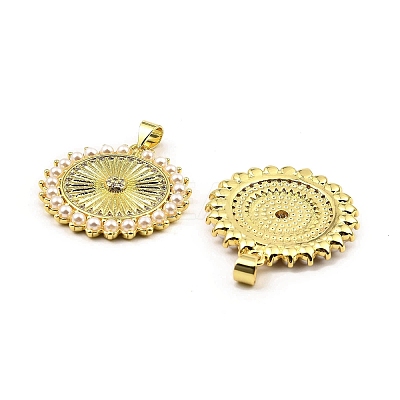 Rack Plating Real 18K Gold Plated Brass Pendants KK-B077-13G-1