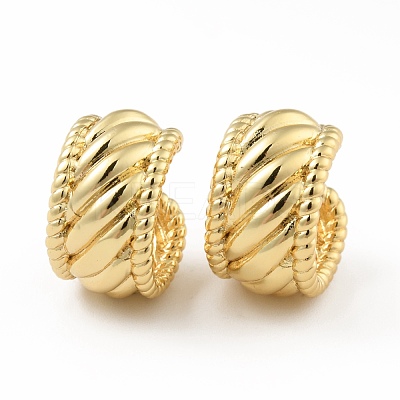 Brass Chunky Cuff Earrings for Men Women EJEW-B013-02-1