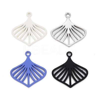 Rack Plating Spray Painted Alloy Pendants PALLOY-S132-275-NR-1