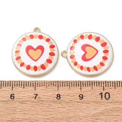 Plating Eco-Friendly Printed Alloy Pendants AL-CBAE25B-01A-G-1