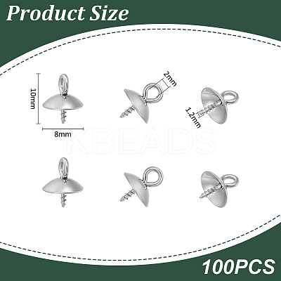 304 Stainless Steel Peg Bails Pendants STAS-UN0002-26P-1