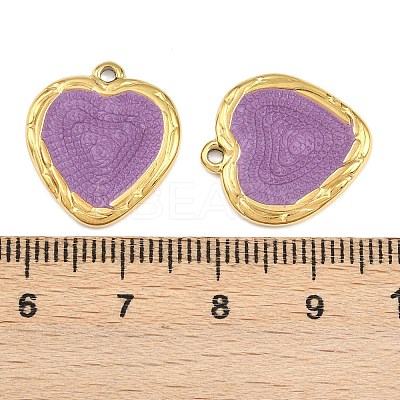 304 Stainless Steel with Enamel Pendants STAS-Z166-17G-02-1