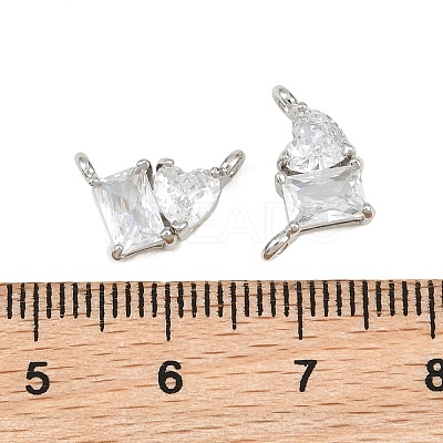 Brass Pave Cubic Zirconia Charms CU-CBA6A75-04P-02-1
