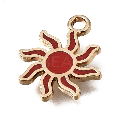 Alloy with Red Enamel Pendants AL-CBA2F44-06G-1