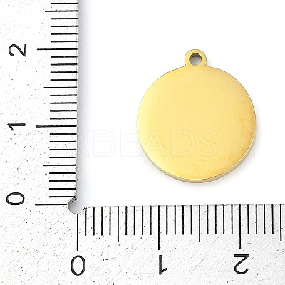 304 Stainless Steel Pendants STAS-F315-09G-01-1