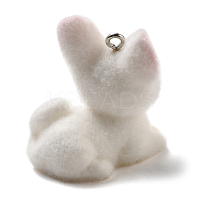 Flocky Resin Pendants RESI-E059-08B-1