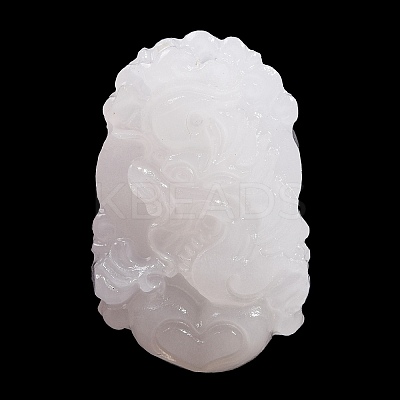 Natural White Jade Carved Pendants LS-G-S384-01E-1