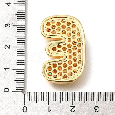 Brass Cubic Zirconia Pendants KK-M295-13G-E-1