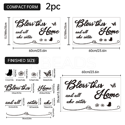 PVC Self Adhesive Wall Stickers DIY-WH0377-243-1