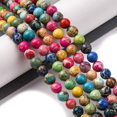Dyed Natural Regalite/Imperial Jasper/Sea Sediment Jasper Beads Strands X-G-B124-C02-11-1