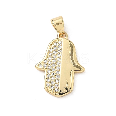 Brass Micro Pave Cubic Zirconia Pendants KK-D426-15G-1