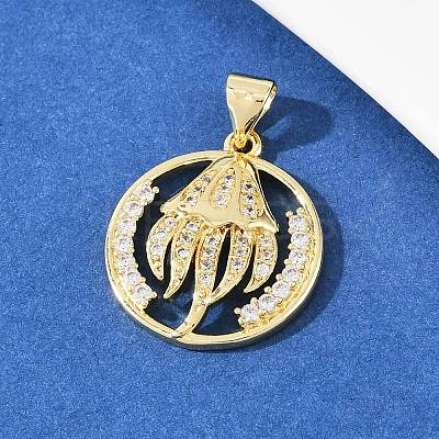 Brass Micro Pave Cubic Zirconia Pendant & Stud Earrings Sets for Women SJEW-F227-01L-G-1