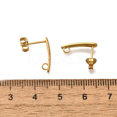 304 Stainless Steel Stud Earrings Findings STAS-D310-09G-01-1