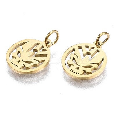 304 Stainless Steel Charms STAS-S116-394G-1