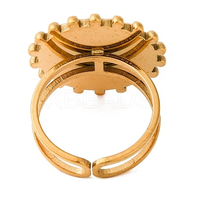 Round Natural Tiger Eye Finger Rings RJEW-Q822-16G-01-1