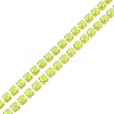 Brass Rhinestone Strass Chains CHC-N017-003B-B02-1