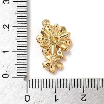 Brass Micro Pave Cubic Zirconia Pendants KK-K358-01C-G-1