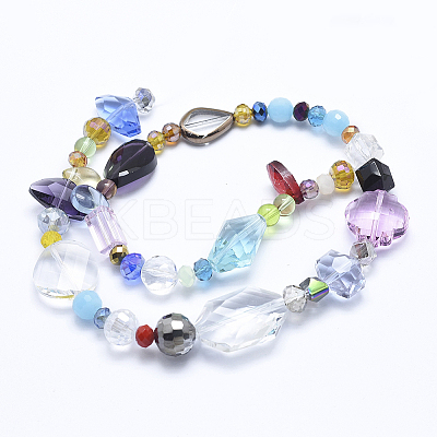 Glass Beads Strands X-GLAA-F081-12-1