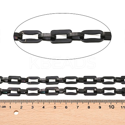 201 Stainless Steel Rectangle Link Chains CHS-F024-03A-EB-1