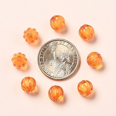 Autumn Theme Transparent Acrylic Beads TACR-S089-10mm-11-1