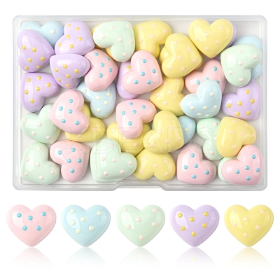 40Pcs Plastic Cabochons FIND-FS0004-35A-1