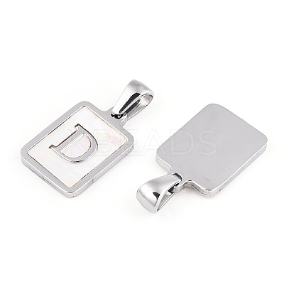 304 Stainless Steel Pave Shell Pendants STAS-G327-01P-D-1