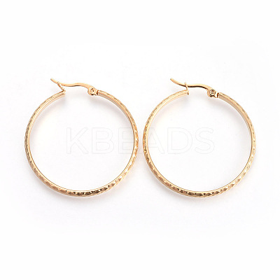 201 Stainless Steel Big Hoop Earrings LS-EJEW-A054-49G-1
