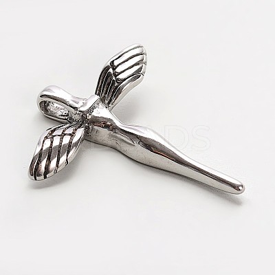 Tarnish Resistant 201 Stainless Steel Fairy Pendants STAS-I033-03-1