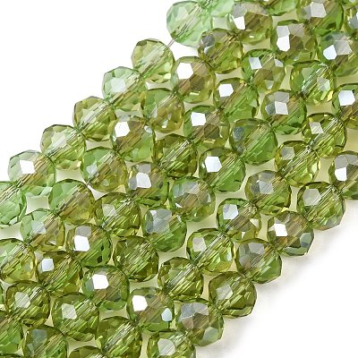 Electroplate Glass Beads Strands EGLA-A034-T4mm-K15-1