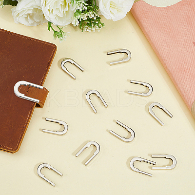 30Pcs Zinc Alloy Cover U Shaped Buckles FIND-CP0003-24-1