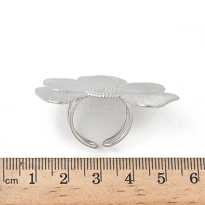 304 Stainless Steel Cuff Open Rings for Women LS-RJEW-F195-03P-1