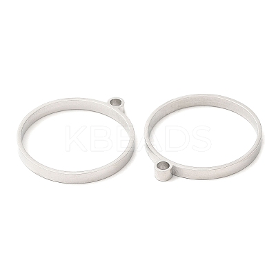 Non-Tarnish 304 Stainless Steel Open Back Bezel Flat Round Pendants LS-STAS-Z040-04B-P-1