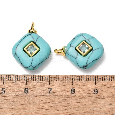 Dyed Synthetic Turquoise Pendants GG-CBAA798-03G-02-1
