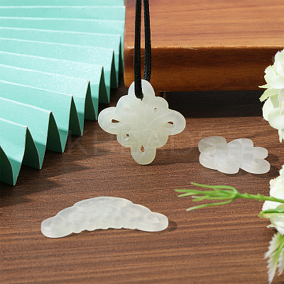 3Pcs 3 Styles Natural Xiuyan Jade Pendants DIY-CA0006-92-1
