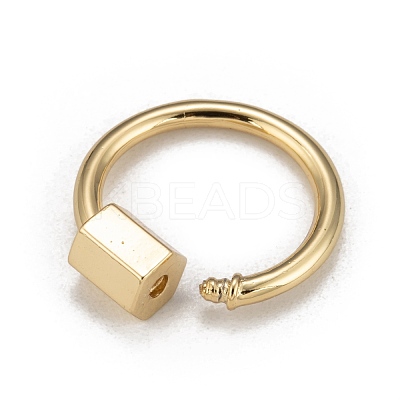 Brass Screw Carabiner Lock Charms X-KK-T047-06G-1