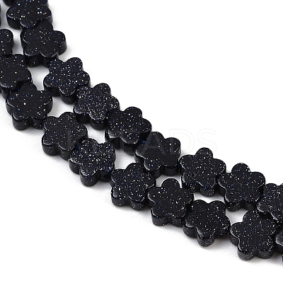 Synthetic Blue Goldstone Beads Strands G-B138-C14-01-1