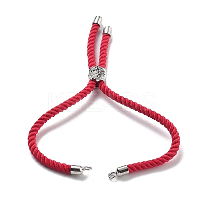 Twisted Nylon Cord Silder Bracelets DIY-B066-03P-21-1