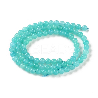 Natural Amazonite Round Bead Strands G-N0081-4mm-17-02-1