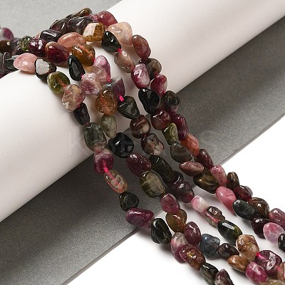 Natural Multicolor Tourmaline Beads Strands G-L608-A01-01-1
