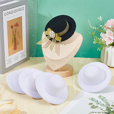 8Pcs 2 Colors EVA Cloth Round Fascinator Hat Base for Millinery AJEW-NB0005-59-1