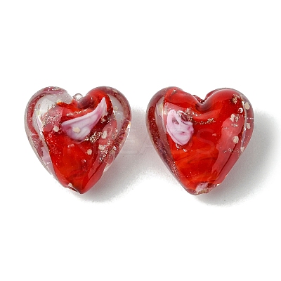 Luminous Handmade Gold Sand Lampwork Beads FOIL-B001-04-1
