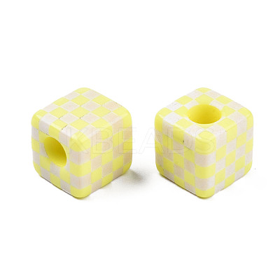 Opaque Resin European Beads RESI-N022-10B-C03-1