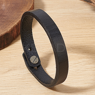 1Pc Punk Retro Ethnic Style Handmade Leather Wrap Bracelets for Men BJEW-LP0001-07-1