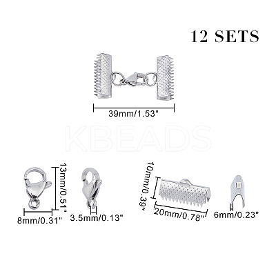 304 Stainless Steel Lobster Claw Clasps STAS-UN0010-33-1